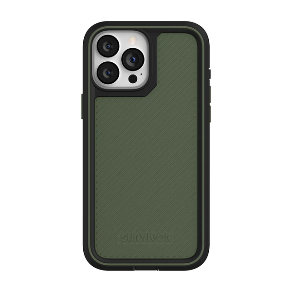 Survivor Earth Case For iPhone 13 Pro Max - Black/Wild Fern Green