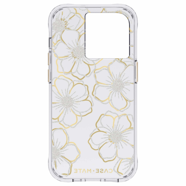 Case-Mate Floral Gems Case For Apple iPhone 14 Pro - Gold