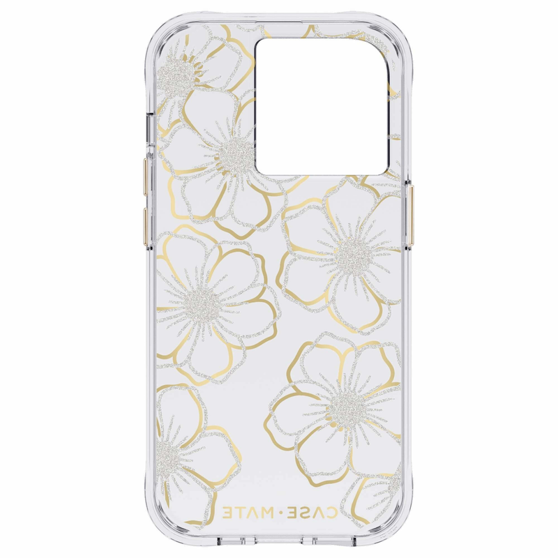 Case-Mate Floral Gems Case For Apple iPhone 14 Pro - Gold