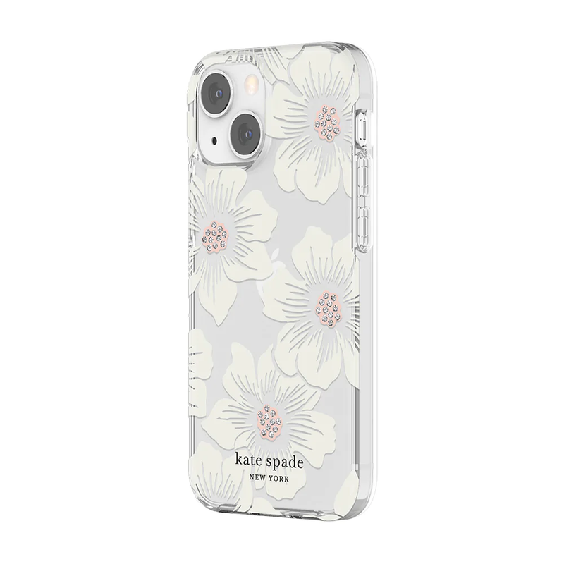 KSNY Protective HS Case For iPhone 13 mini - Hollyhock Floral Clear