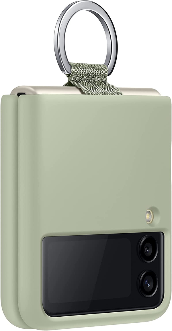Samsung Galaxy Z Flip 3 Silicone Cover with Ring - Olive Green