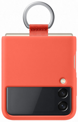 Samsung Galaxy Z Flip 3 Silicone Cover with Ring - Coral