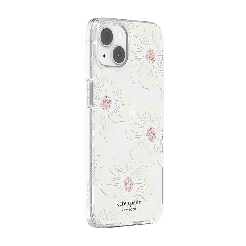 KSNY Protective HS Case For Apple iPhone 13 - Hollyhock Floral Clear