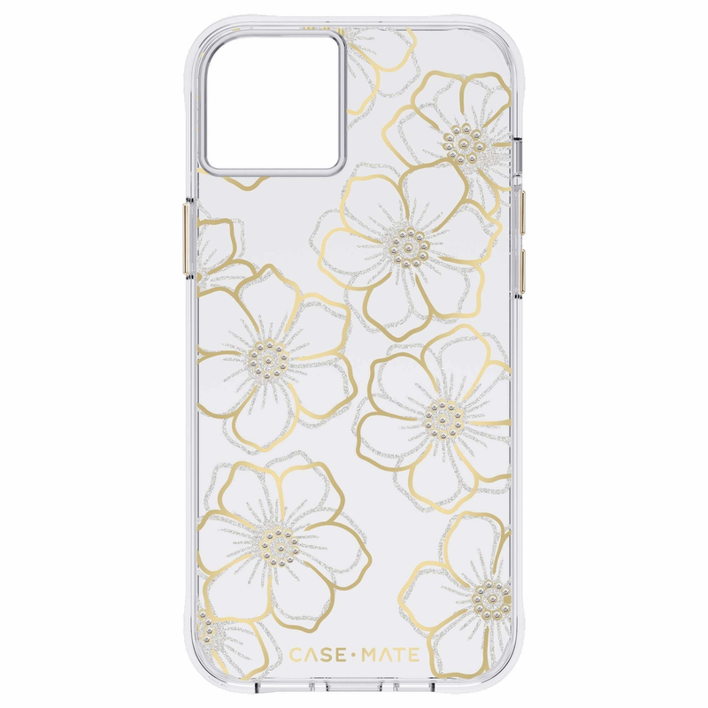 Case-Mate Floral Gems Case For Apple iPhone 14 Plus - Gold