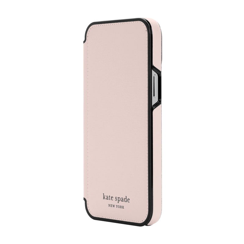 KSNY Folio Case For Apple iPhone 13 Pro - Pale Vellum/Black Border