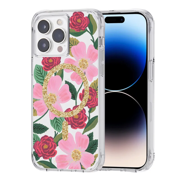 Case-Mate Rifle Paper Case For iPhone 14 Pro Max - Rose Garden