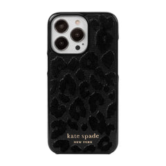 KSNY Wrap Case For Apple iPhone 13 Pro - Leopard Flocked Black