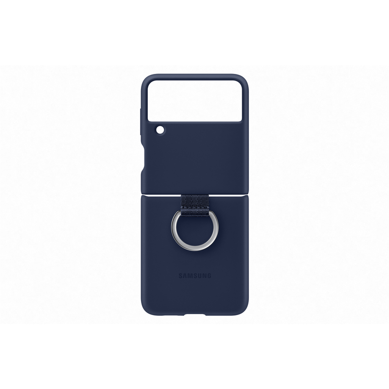 Samsung Galaxy Flip 3 Silicone Cover with Ring - Navy