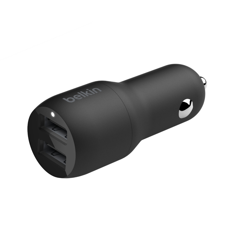 Belkin BoostCharge USB-A Car Charger+USB-A to Micro-USB Cable-Black