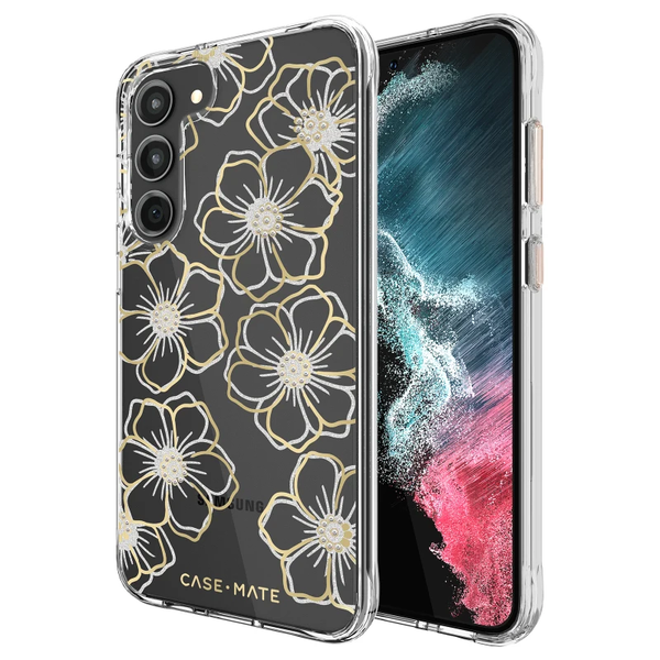 Case-Mate Floral Gems Case For Samsung Galaxy S23+ - Clear/Gold