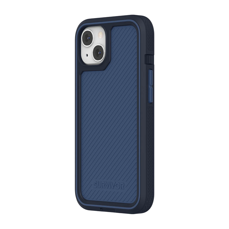 Survivor Earth Case For Apple iPhone 13 - Storm Blue/Deep Sea