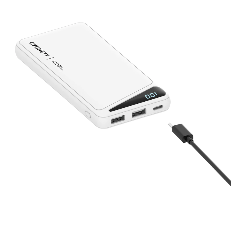 Cygnett ChargeUp Boost 2nd Gen 10K mAh Power Bank - White