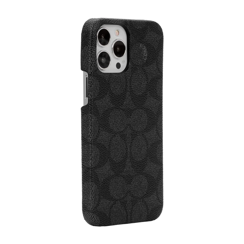 KSNY Coach Slim Wrap Case For iPhone 13 Pro Max -Signature C Black