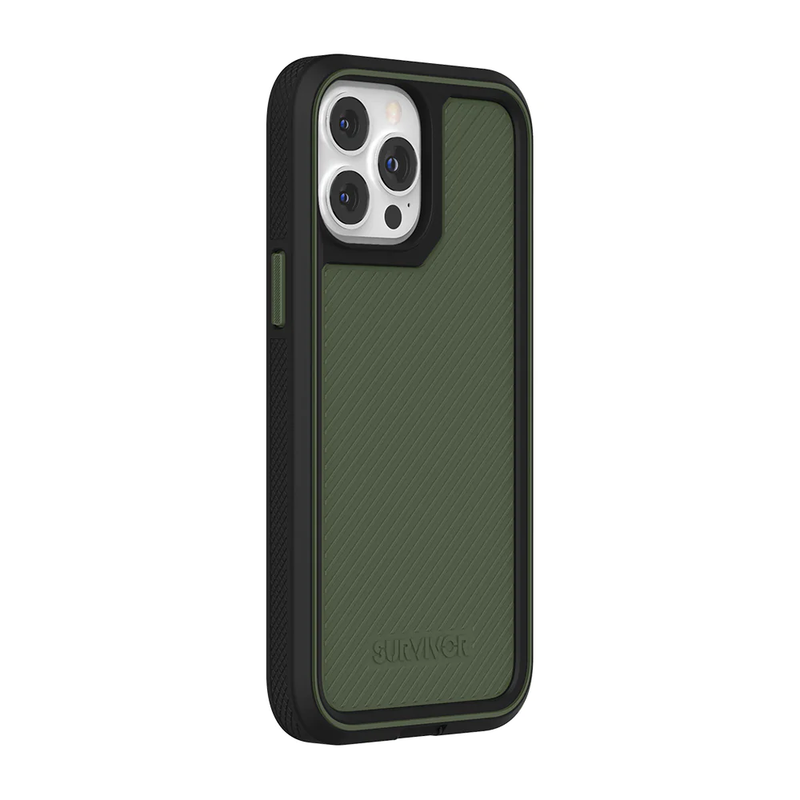 Survivor Earth Case For iPhone 13 Pro Max - Black/Wild Fern Green