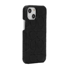 KSNY Coach Slim Wrap Case For iPhone 13 mini - Signature C Black