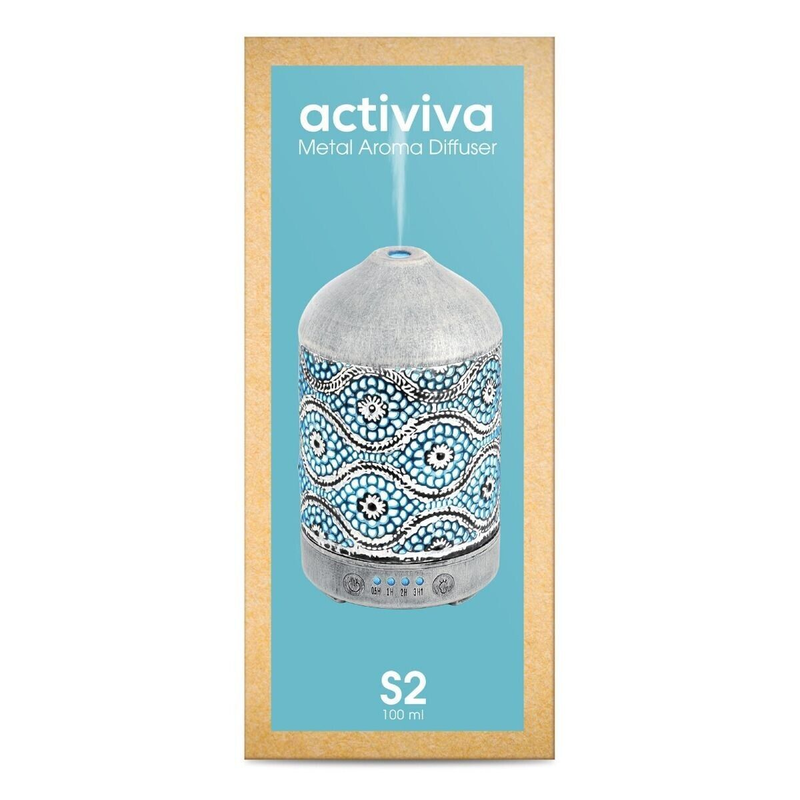 mbeat activiva Metal Essential Oil & Aroma Diffuser 100ml - White