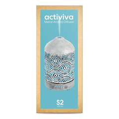 mbeat activiva Metal Essential Oil & Aroma Diffuser 100ml - White