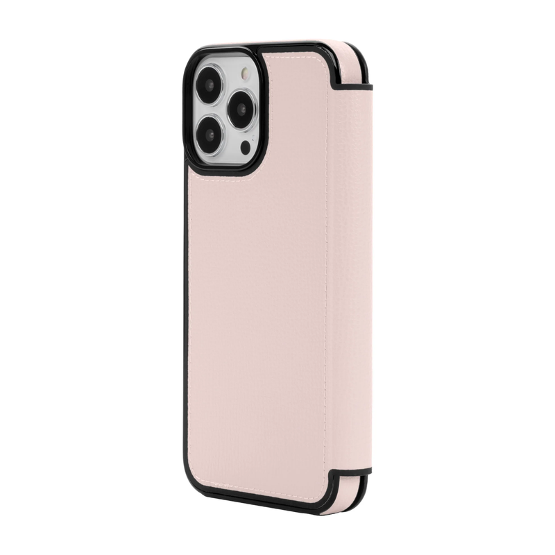 KSNY Folio Case For Apple iPhone 13 Pro - Pale Vellum/Black Border