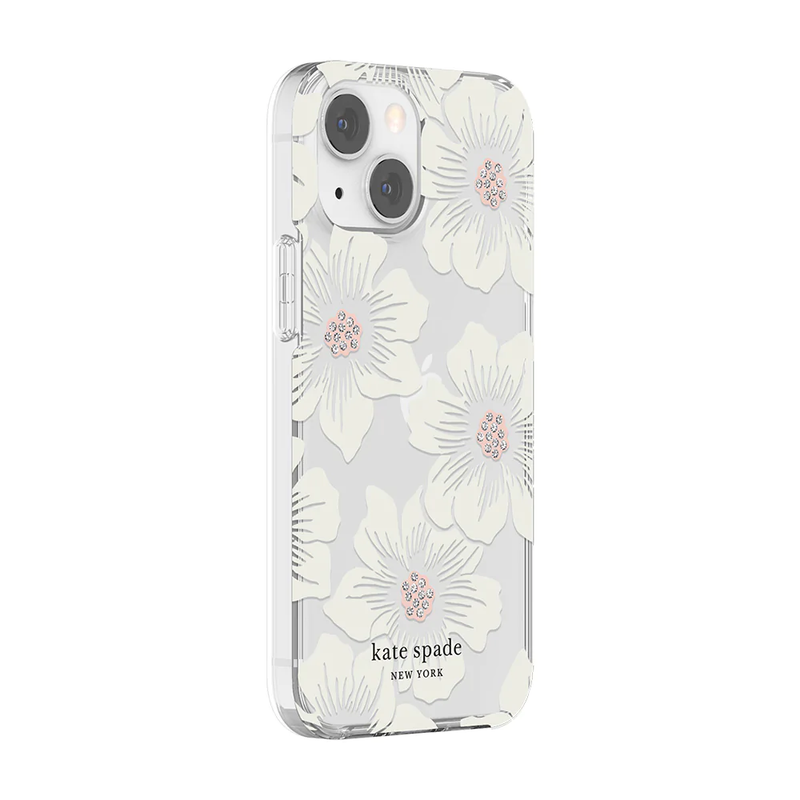 KSNY Protective HS Case For iPhone 13 mini - Hollyhock Floral Clear