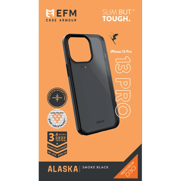 EFM Alaska Armour Case with D3O For iPhone 13 Pro - Smoke Black