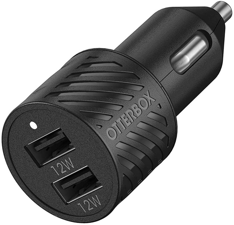 OtterBox USB-A Dual Port Car Charger - 24W - Black