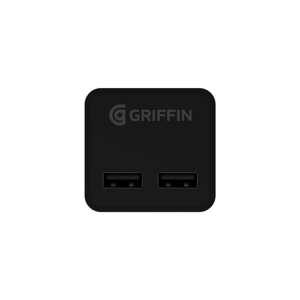 Griffin PowerBlock Dual Port with Micro USB cable - Black