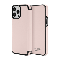 KSNY Folio Case For Apple iPhone 13 Pro - Pale Vellum/Black Border