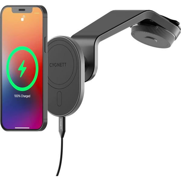 Cygnett Magnetic Car Wireless Charger - Black