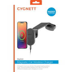 Cygnett Magnetic Car Wireless Charger - Black