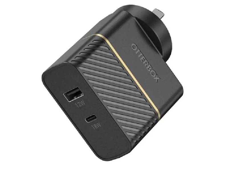 OtterBox USB-C and USB-A Fast Charge Dual Port Wall Charger 30W