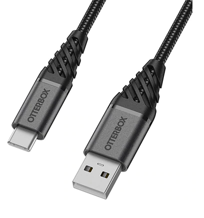 OtterBox Premium USB-C To USB-A Cable (1M) - Dark Ash Black