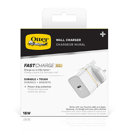 OtterBox USB-C Fast Charge Wall Charger 18W (Type I) - White
