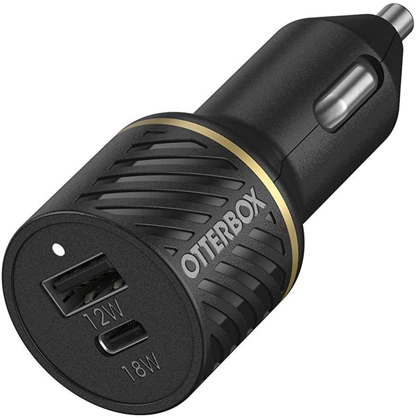 OtterBox USB-C and USB-A Fast Charge Dual Port Car Charger 30W