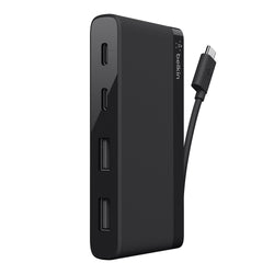 Belkin USB-C 4-Port Mini Hub (USB Type-C) - Black