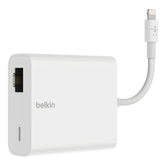 Belkin Ethernet + Power Adapter with Lightning connector - White