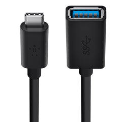 Belkin 3.0 USB-C to USB-A Adapter (USB-C Adapter) - Black